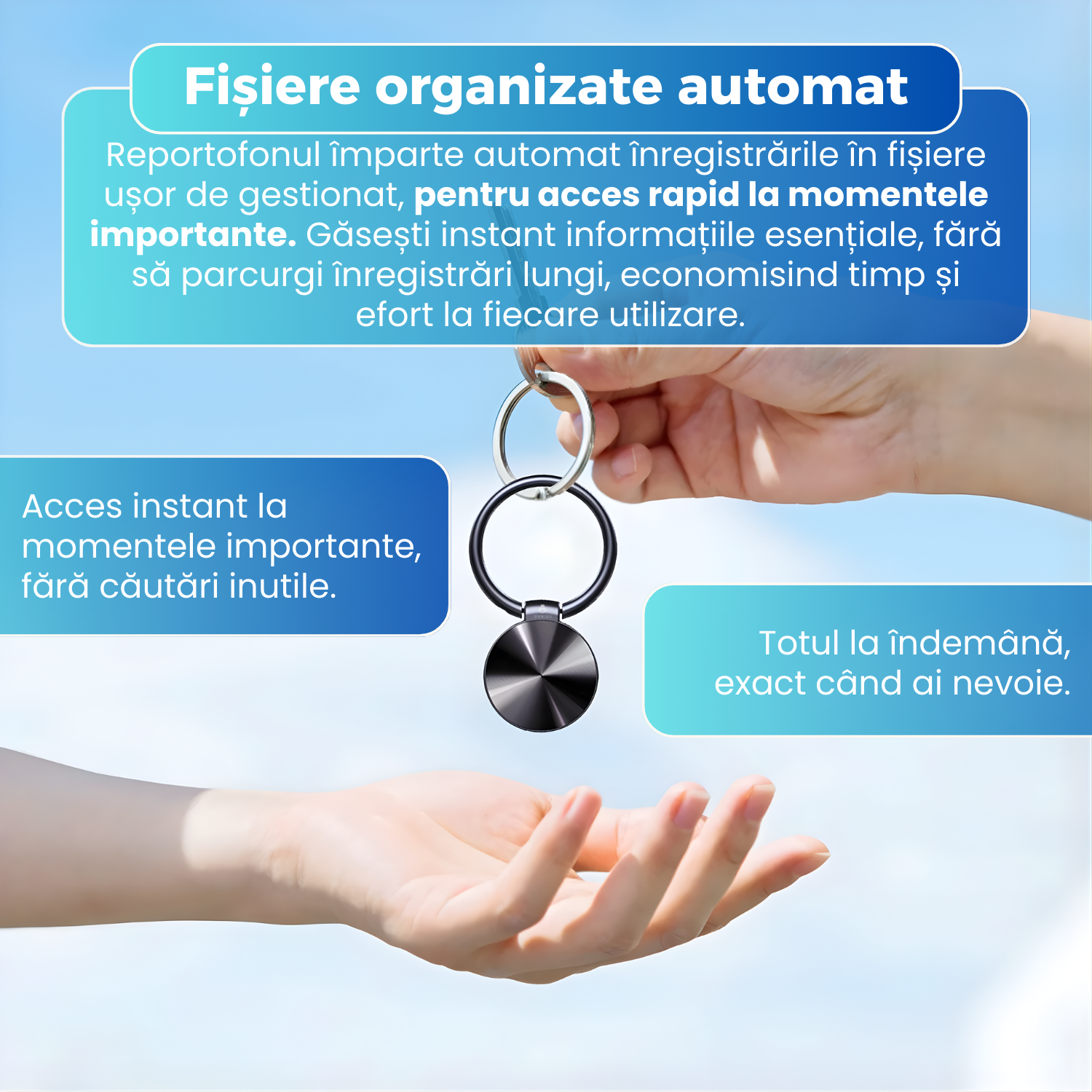 Mini reportofon cu microfon ascuns, activare vocala - S30