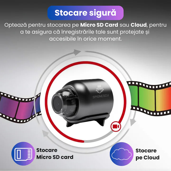 Mini camera ascunsa WiFi, Full HD, night vision, unghi 140° - MR-L10