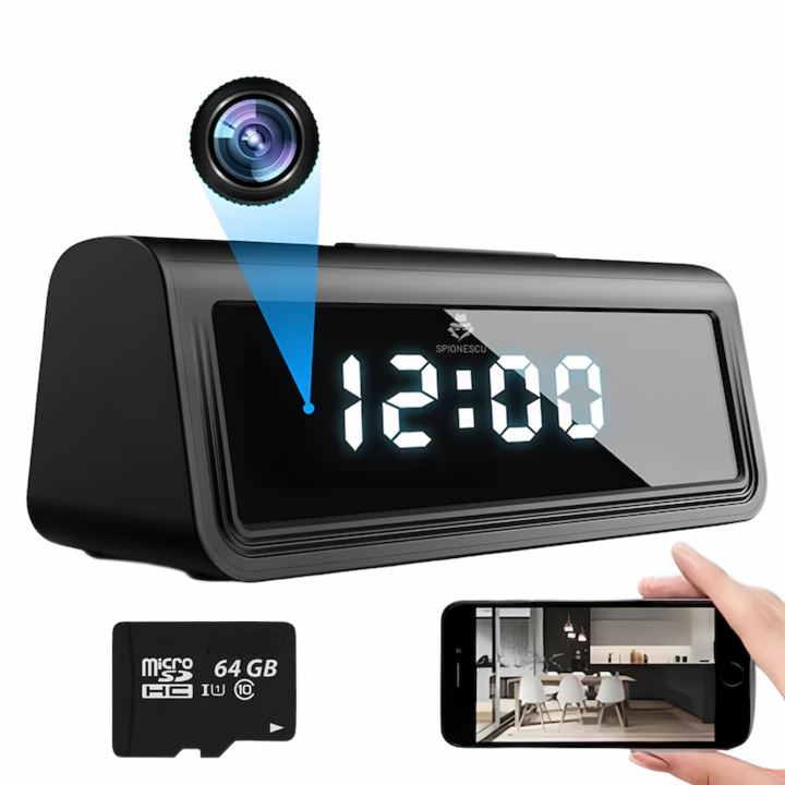 Ceas spion cu camera ascunsa 4K, A21, WIFI, vedere nocturna, detectarea miscarii, baterie 1200 mAh, autonomie 4 ore, unghi de 166°