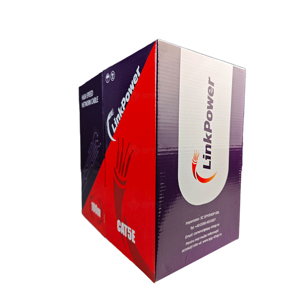 Cablu FTP CAT5E Cupru LinkPower LINK-FTP-100, pret/100 m, gri