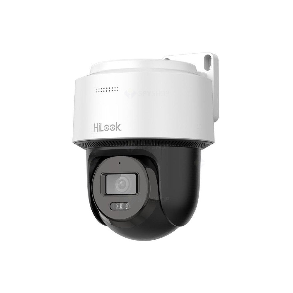 Camera de supraveghere rotativa IP PT Speed Dome Hikvision HiLook Darkfighter PTZ-N2C400M-DE, 4 MP, IR 30 m, 2.8 mm, PoE, slot card, auto-tracking, microfon