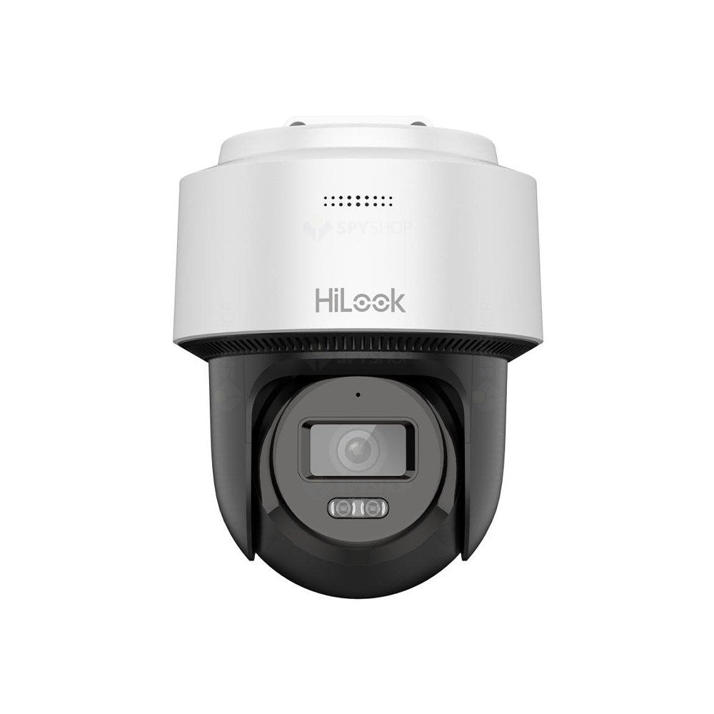 Camera de supraveghere rotativa IP PT Speed Dome Hikvision HiLook Darkfighter PTZ-N2C200M-DE, 2 MP, IR 30 m, 2.8 mm, PoE, slot card, auto-tracking, microfon