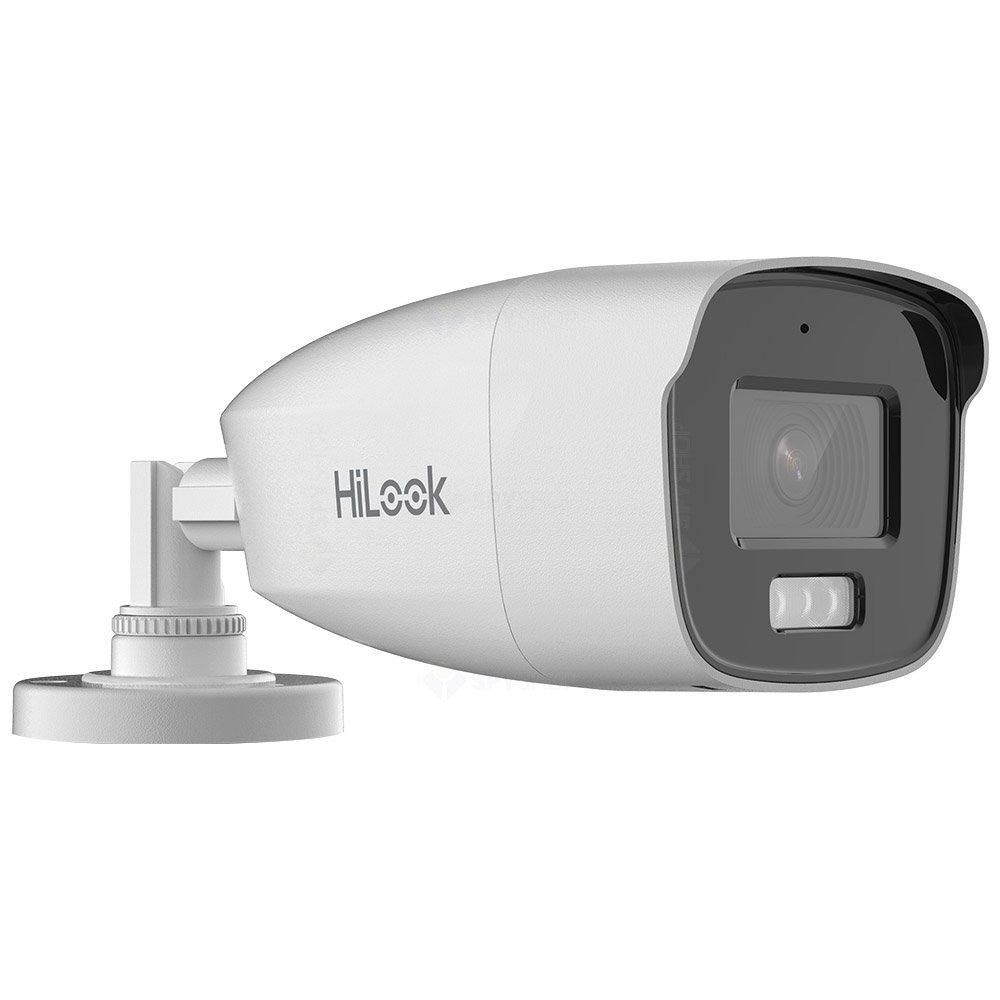 Camera supraveghere exterior cu iluminare duala Hikvision HiLook Smart Hybrid Light THC-B227-LMS, 2 MP, 2.8 mm, IR/lumina alba 40 m, microfon