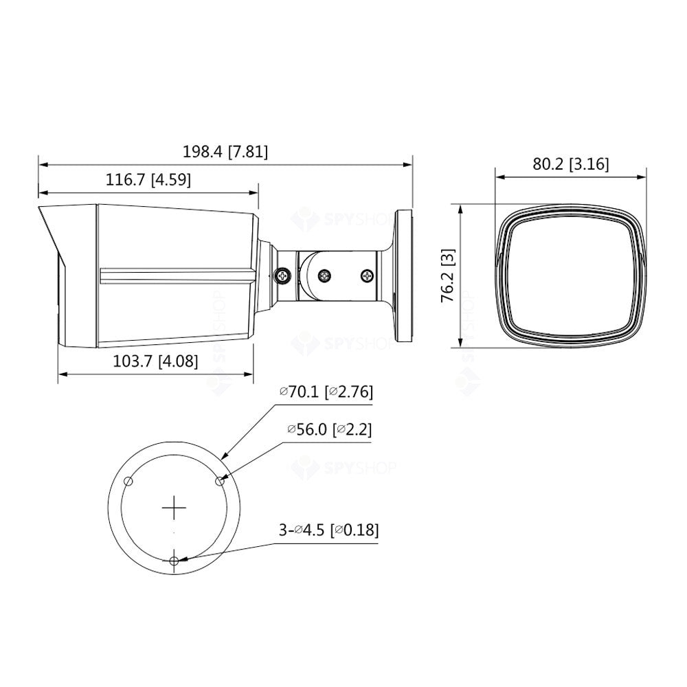 Camera supraveghere exterior Dahua Starlight HAC-HFW1231TLM-I6-A-0360B, 2 MP, IR 60 m, 3.6 mm, microfon