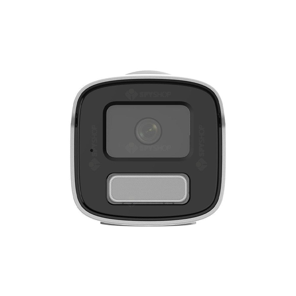Camera supraveghere IP exterior cu iluminare duala Hikvision HiLook Smart Hybrid Light IPC-B420HA-LUF/SL, 2 MP, 4 mm, IR / lumina alba 50 m, microfon / difuzor, detectie persoane/vehicule, PoE