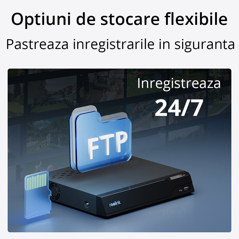 Camera supraveghere IP exterior Reolink Duo 2 WiFi W730, 8MP, unghi vizual 180 grade, slot card, lumina alba/IR 30 m, detectie oameni/vehicule, microfon, difuzor
