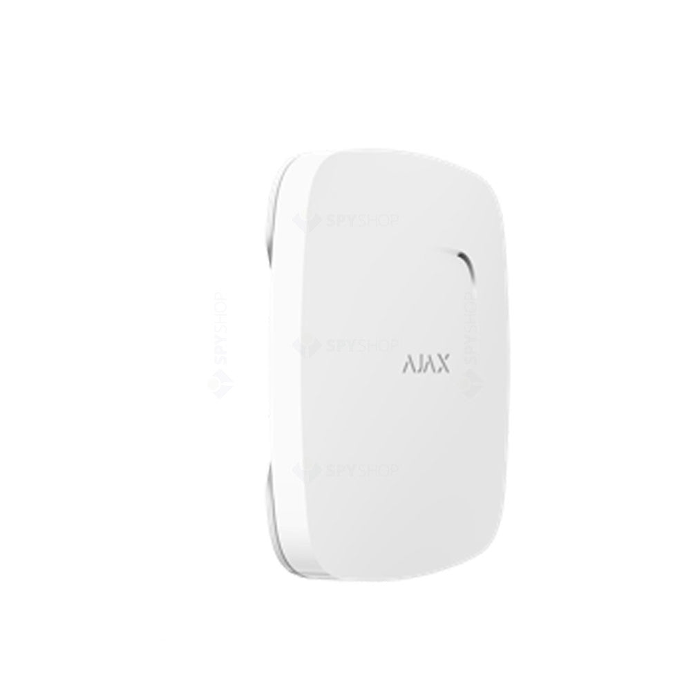 Detector de fum si temperatura wireless Ajax FireProtect WH, fotoelectric, termocuplu, 85 dB