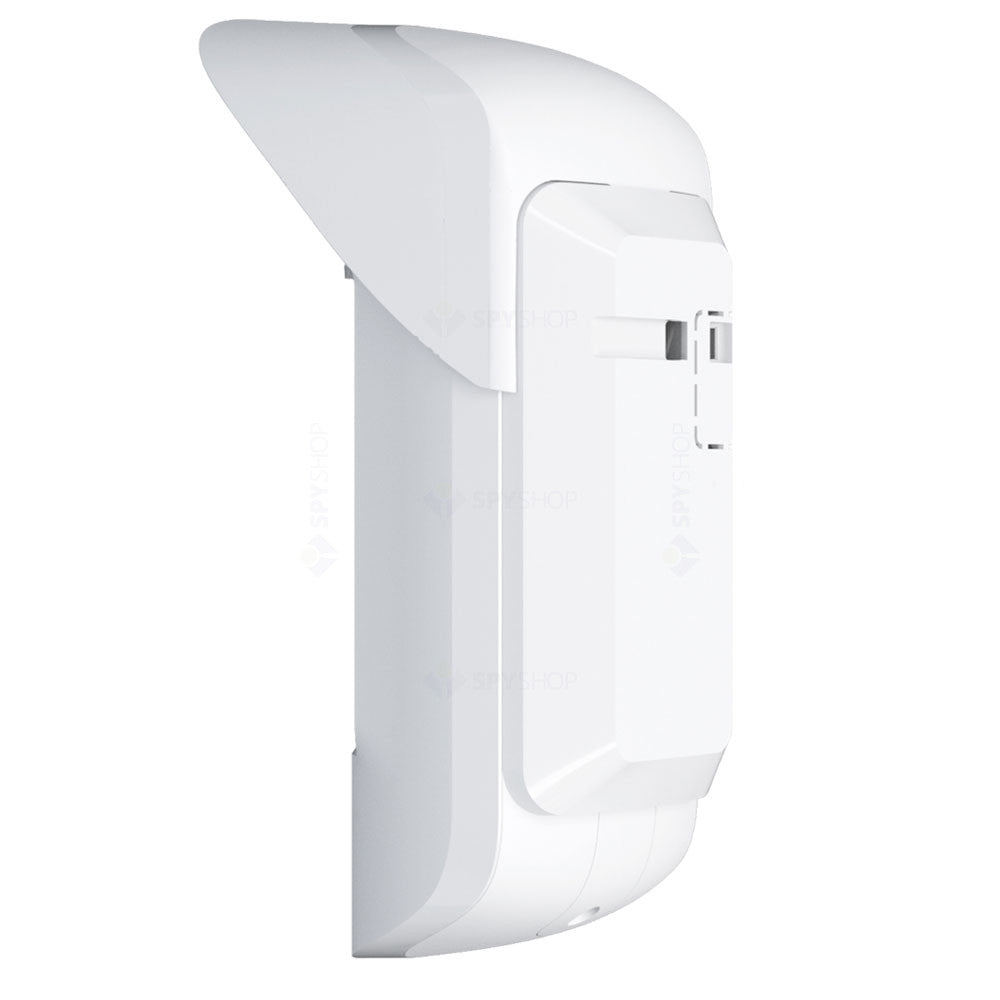 Detector de miscare exterior wireless PIR cu camera Ajax MotionCam Outdoor WH, 15 m, 90 grade, 640x352p, iluminator IR, pet immunity, antimasking, 868 MHz, RF 1700 m
