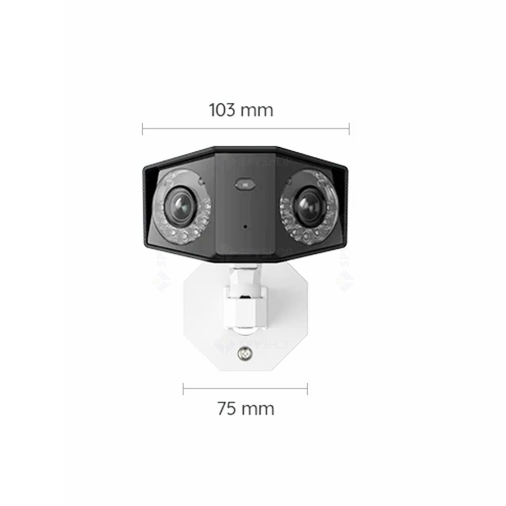 Camera supraveghere IP exterior Reolink Duo 2 P730 PoE, 8MP, unghi vizual 180 grade, slot card, lumina alba/IR 30 m, detectie oameni/vehicule, microfon, difuzor