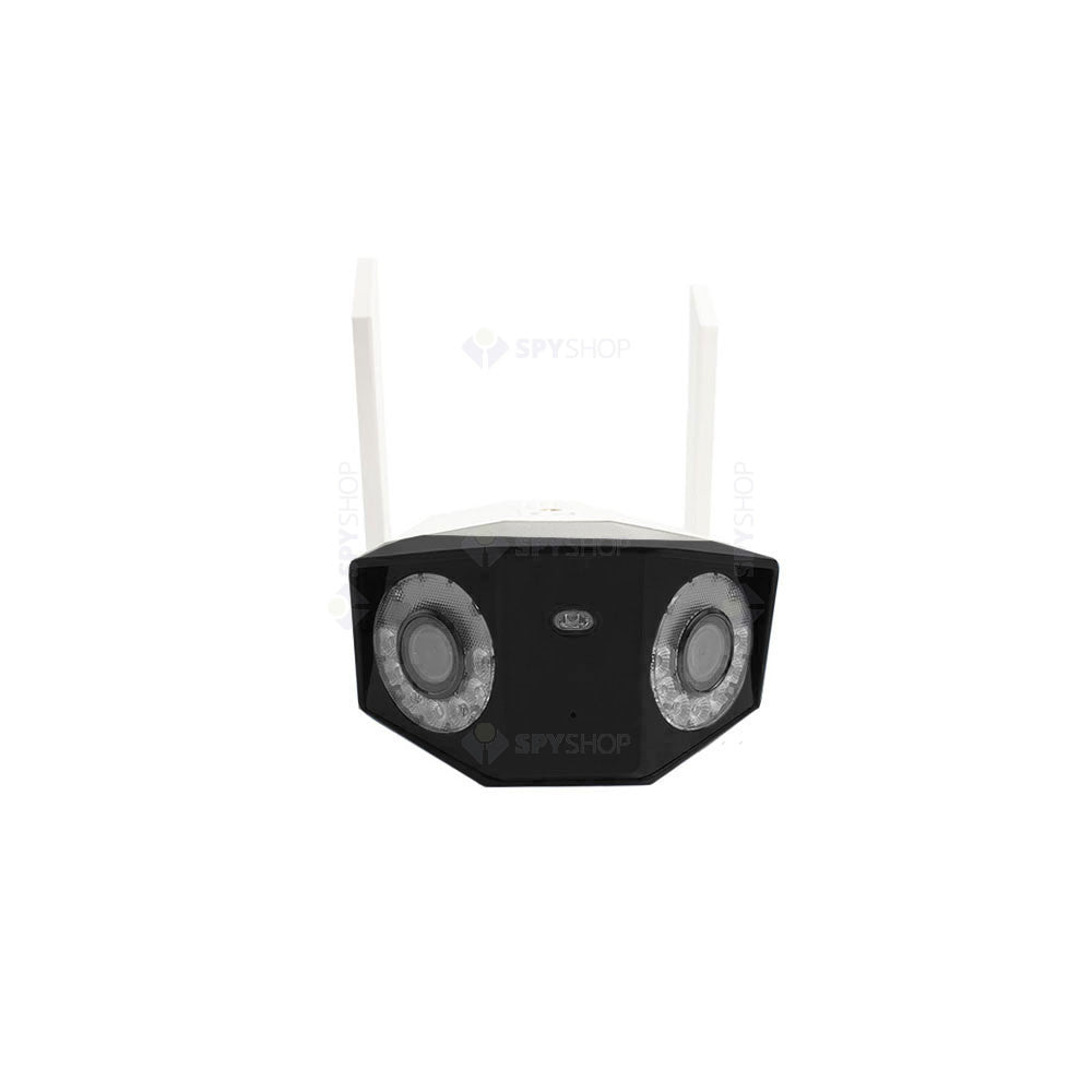 Camera supraveghere IP exterior Reolink Duo 2 WiFi W730, 8MP, unghi vizual 180 grade, slot card, lumina alba/IR 30 m, detectie oameni/vehicule, microfon, difuzor