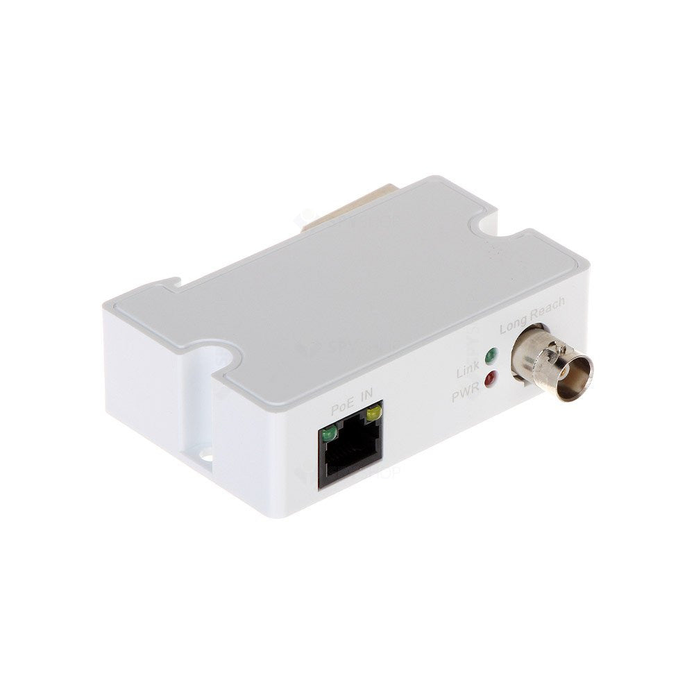 Extender retea Dahua LR1002-1EC-V3, receptor, 100 Mbps, 1 port RJ45, 1 port BNC, 48V PoE pasiv