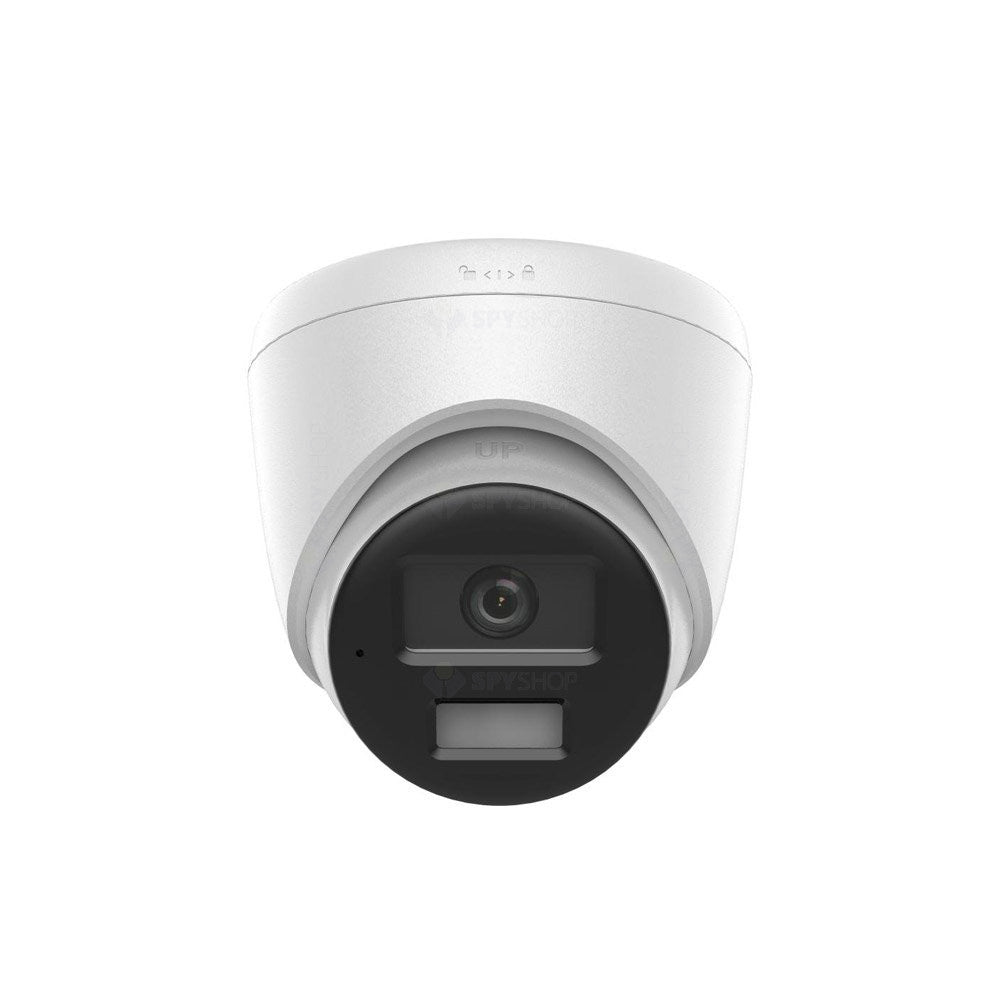 Camera supraveghere IP Dome cu iluminare duala Hikvision HiLook IPC-T220HA-LUC, 2MP, 2.8 mm, IR 20 m, lumina alba 15 m, microfon, PoE