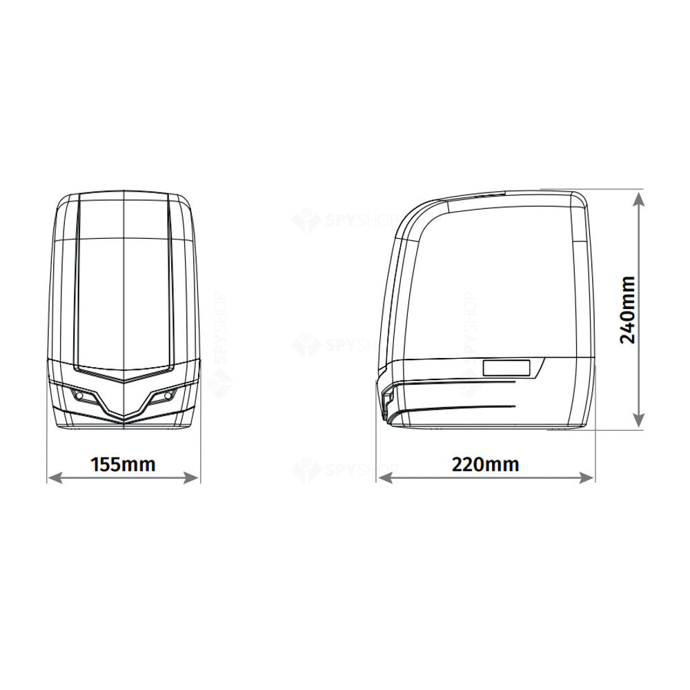 KIT automatizare poarta batanta Motorline TELICA24, 200 Kg/canat, 2.5 m/canat, 220 W