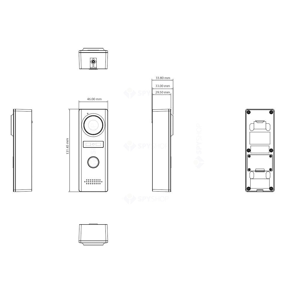 Kit videointerfon Dahua Eco Series KTA02, 1.3 MP, 1 familie, auto IR, aparent, 7 inch