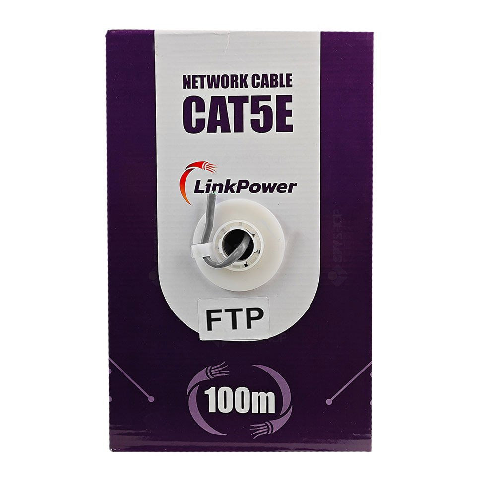 Cablu FTP CAT5E Cupru LinkPower LINK-FTP-100, pret/100 m, gri