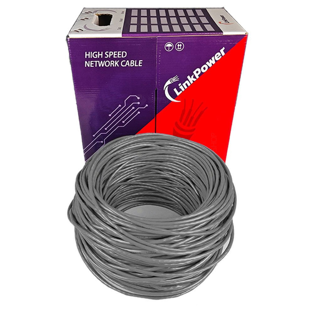 Cablu FTP CAT5E Cupru LinkPower LINK-FTP-100, pret/100 m, gri
