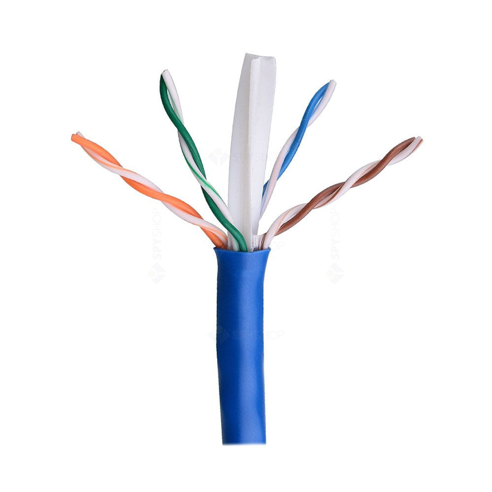 Cablu UTP CAT6 Cupru LinkPower LINK-UTP-CAT6-100, pret/100 m, albastru