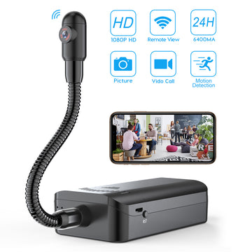 Camera video ascunsa cu microfon WiFi, HD, flexibila 360° si senzor de miscare