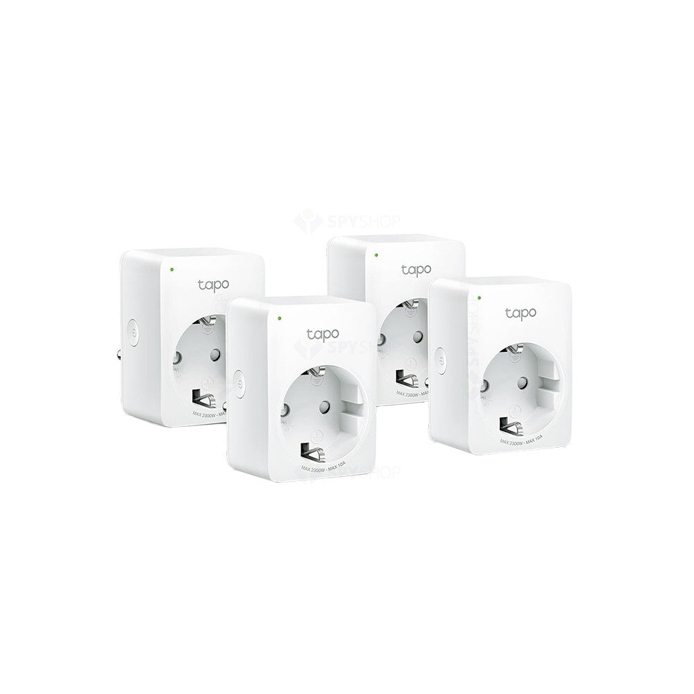 Priza smart WiFi TP-link Tapo P100(4-pack), 2.4 GHz, control de pe telefon