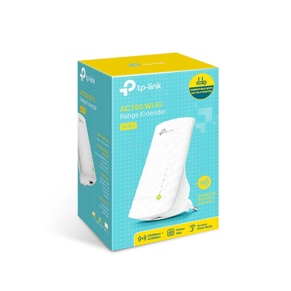 Range Extender wireless TP-Link RE200, 1 port, 2.4/5.0 GHz, 750 Mbps