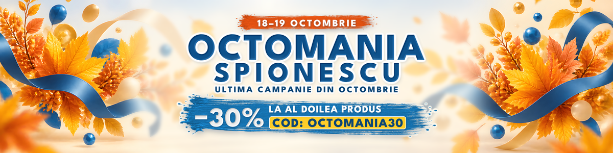 Octomania Spionescu, 18–19 octombrie: −30% la al doilea produs, cod OCTOMANIA30