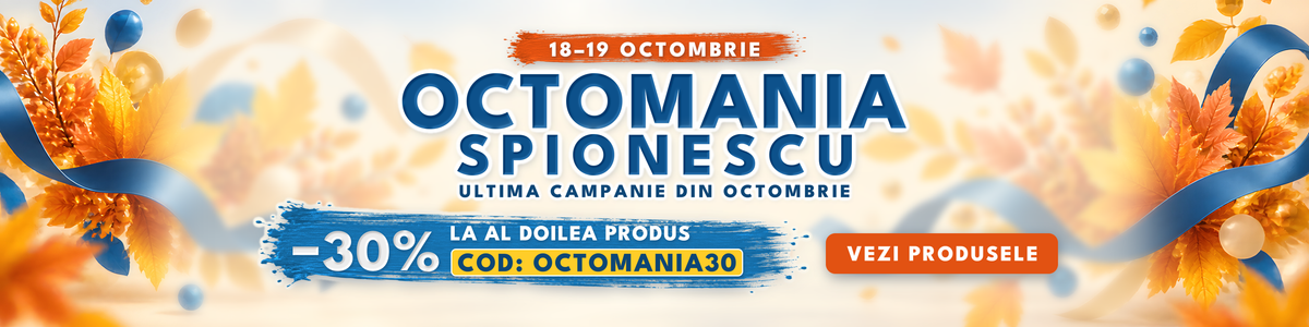 Octomania Spionescu, 18–19 octombrie: −30% la al doilea produs cu codul OCTOMANIA30
