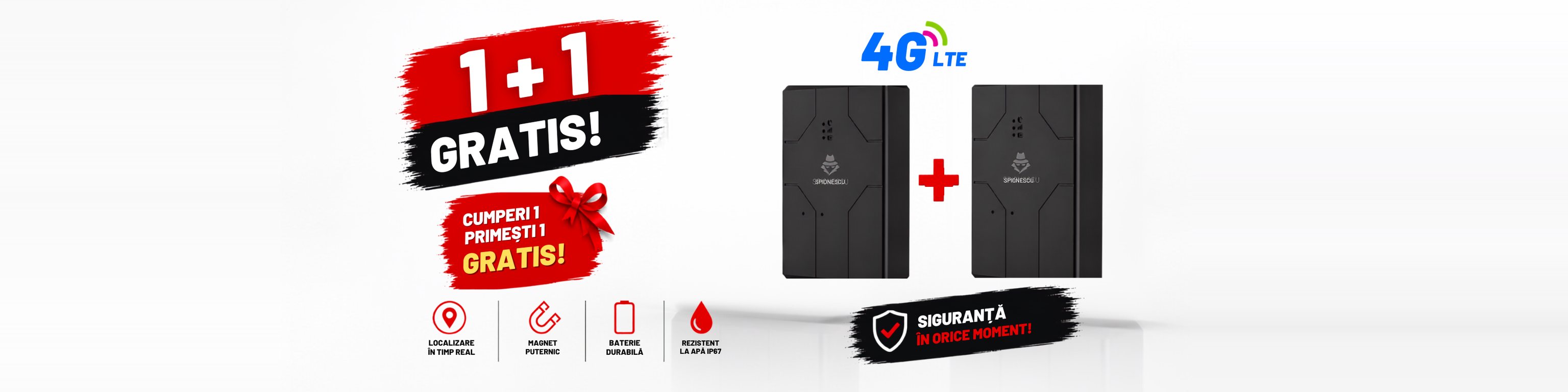 Mini tracker GPS 4G, cumperi 1 primesti 1 gratis