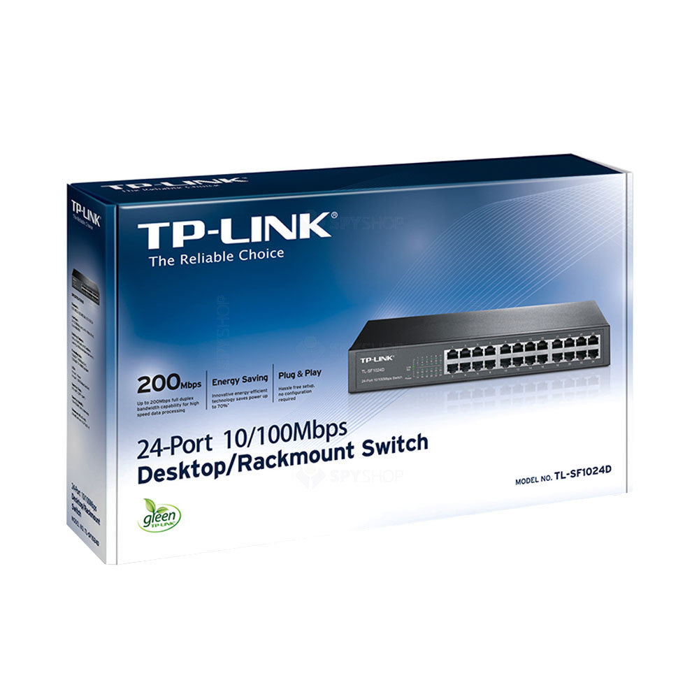 Switch cu 24 de porturi TP-Link TL-SF1024D, 8000 MAC, 4.8 Gbps