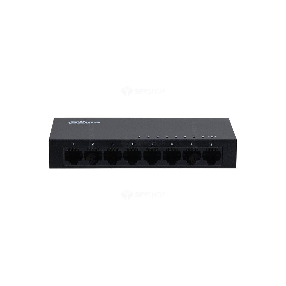 Switch cu 8 porturi Dahua Eco Series PFS3008-8GT-V2, 2K, 16 Gbps, fara management