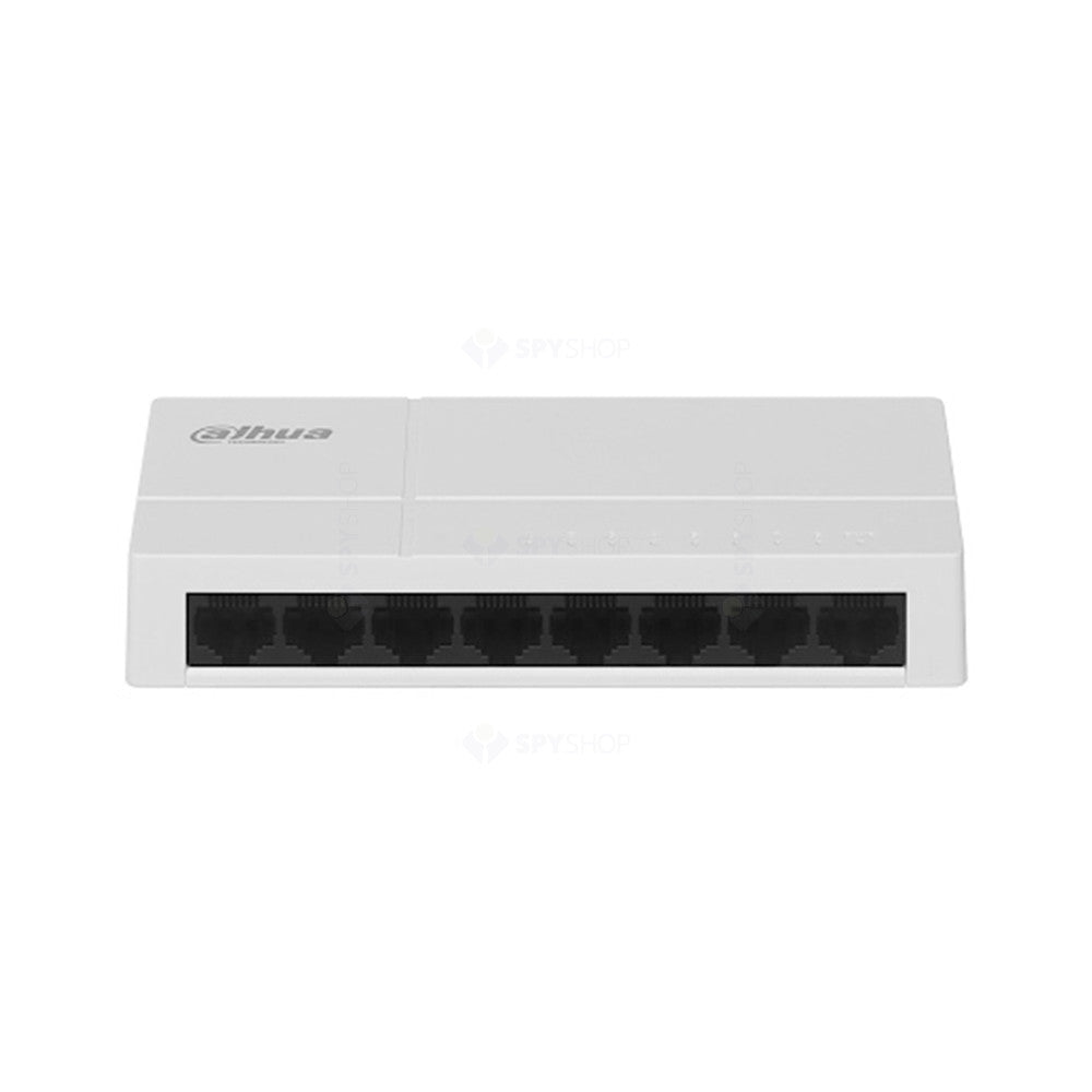 Switch cu 8 porturi Dahua Eco Series PFS3008-8GT-L-V2, 2000 MAC, 16 Gbit, fara management
