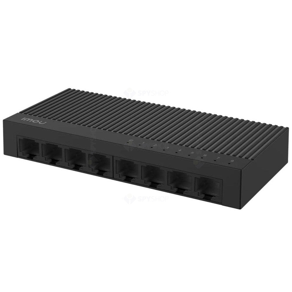 Switch Ethernet cu 8 porturi RJ45 Imou SF108C, 1.6 Gbps, Plug and Play, fara management
