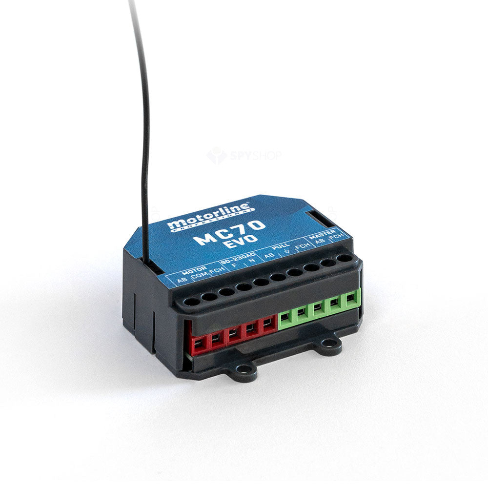 Unitate de control Motorline MC70 EVO, 120 canale, cod rulant, 433.92 MHz, 230V AC